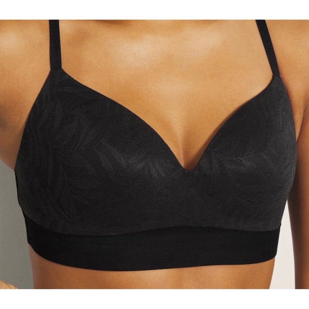 Soma‎ Enbliss Wireless Lace Bra Black 36DD Padded Contour 570376164